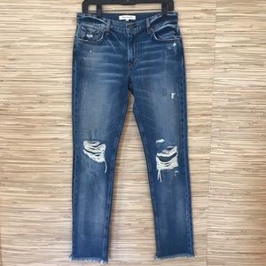Ei8ght Dreams Distressed Straight Leg Jeans